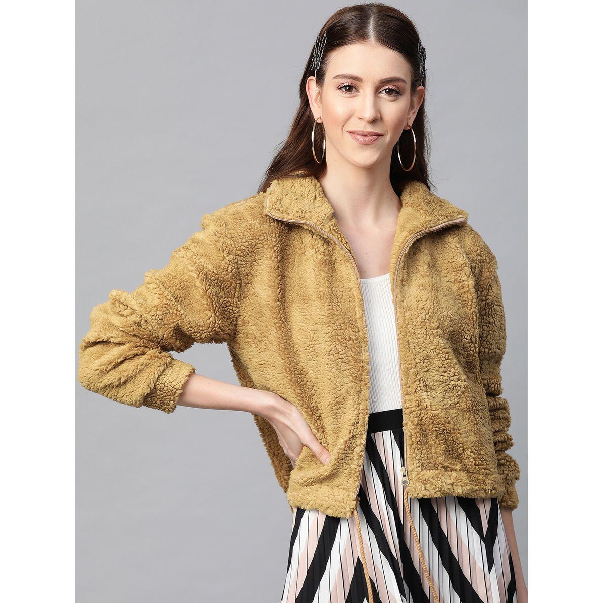 Sassafras X Styli Faux Fur Jacket with Drawstring Hem-women-winterwear-coatsandjackets-jackets-image-1