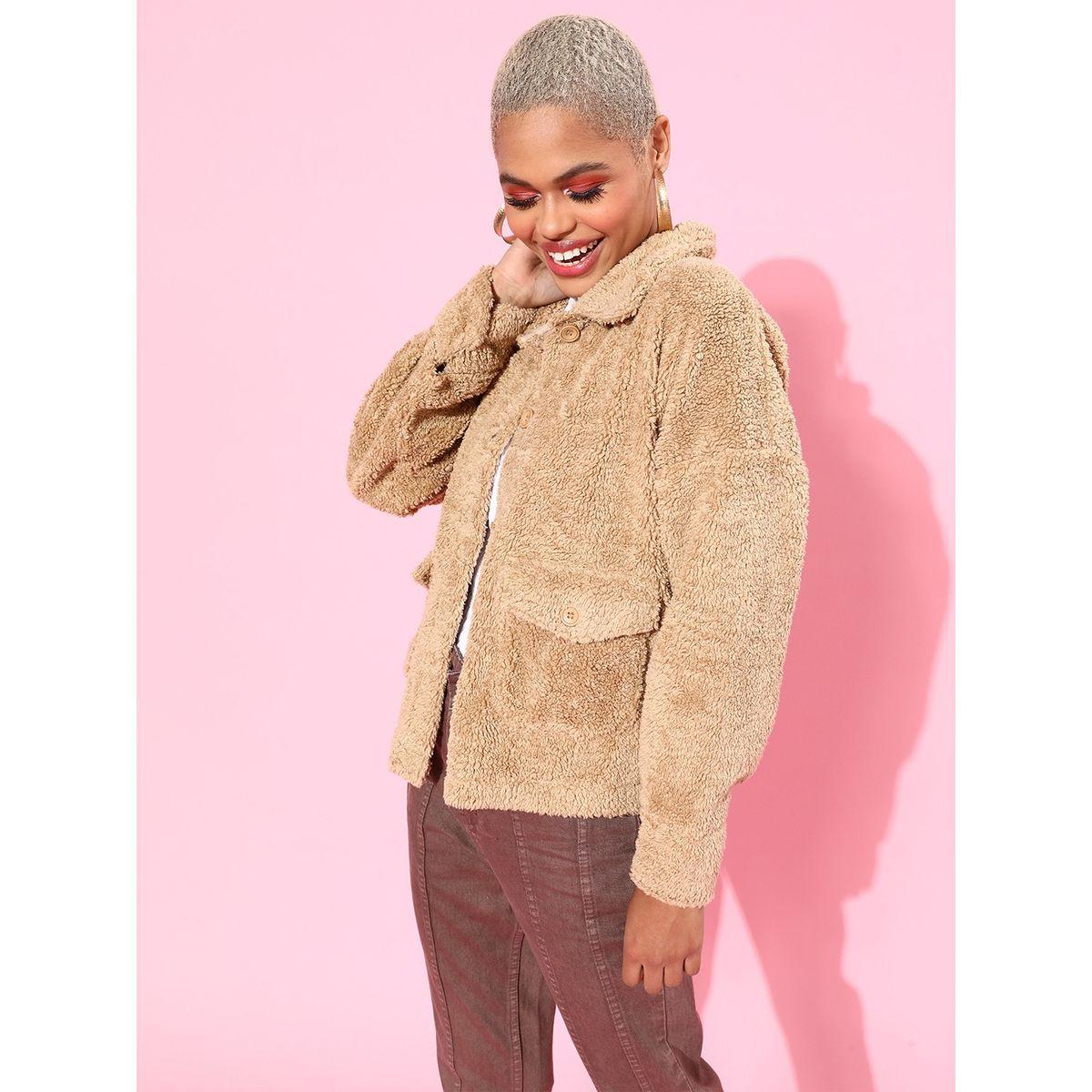 Faux Fur Oversized Jacket with Flap Pocket-women-winterwear-coatsandjackets-jackets-image-3