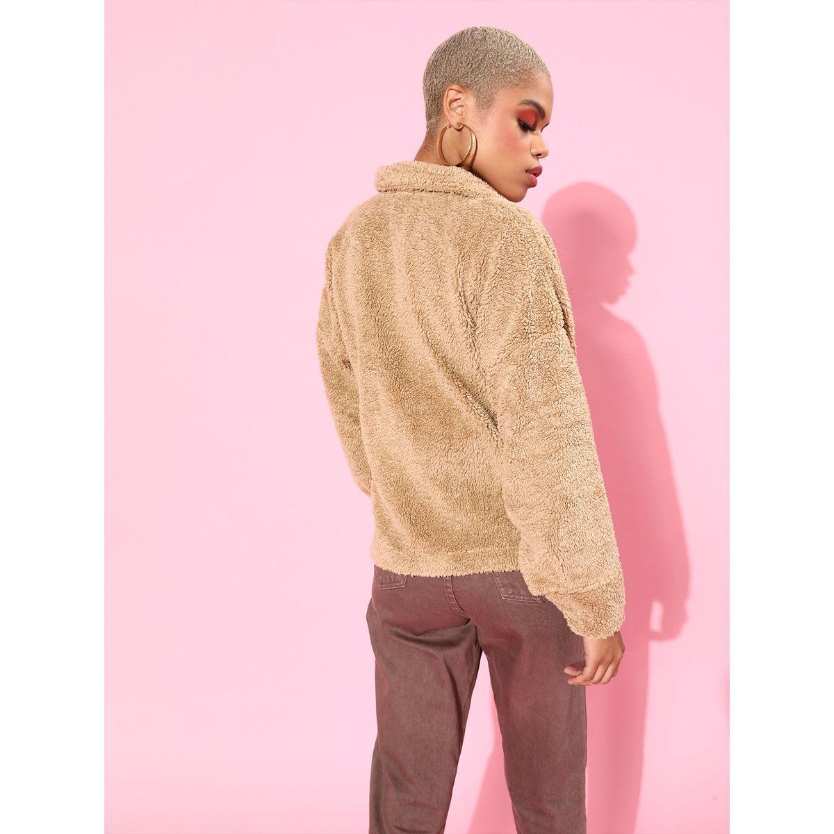 Faux Fur Oversized Jacket with Flap Pocket-women-winterwear-coatsandjackets-jackets-image-4