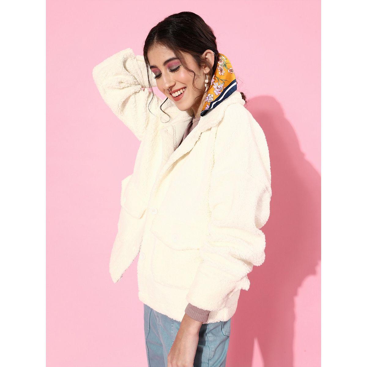 Faux Fur Oversized Jacket with Flap Pocket-women-winterwear-coatsandjackets-jackets-image-1
