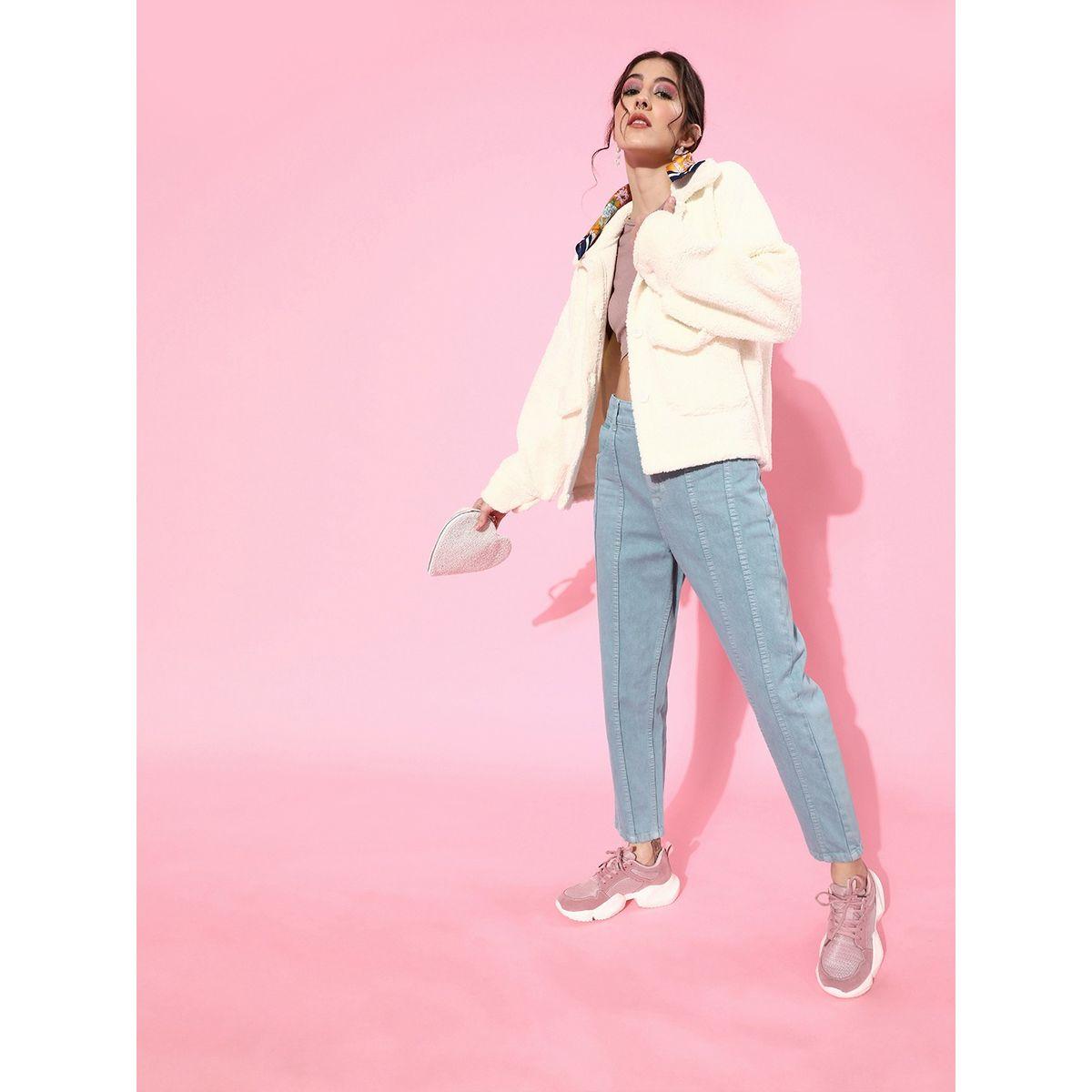 Faux Fur Oversized Jacket with Flap Pocket-women-winterwear-coatsandjackets-jackets-image-2