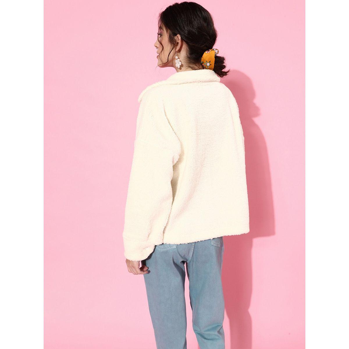 Faux Fur Oversized Jacket with Flap Pocket-women-winterwear-coatsandjackets-jackets-image-4