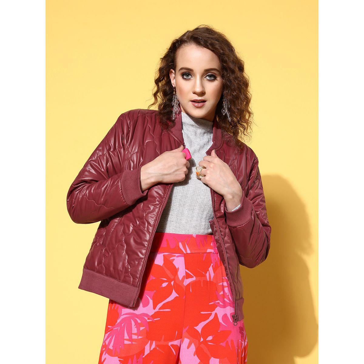 Front Pockets Puffer Bomber Jacket-women-winterwear-coatsandjackets-jackets-image-2