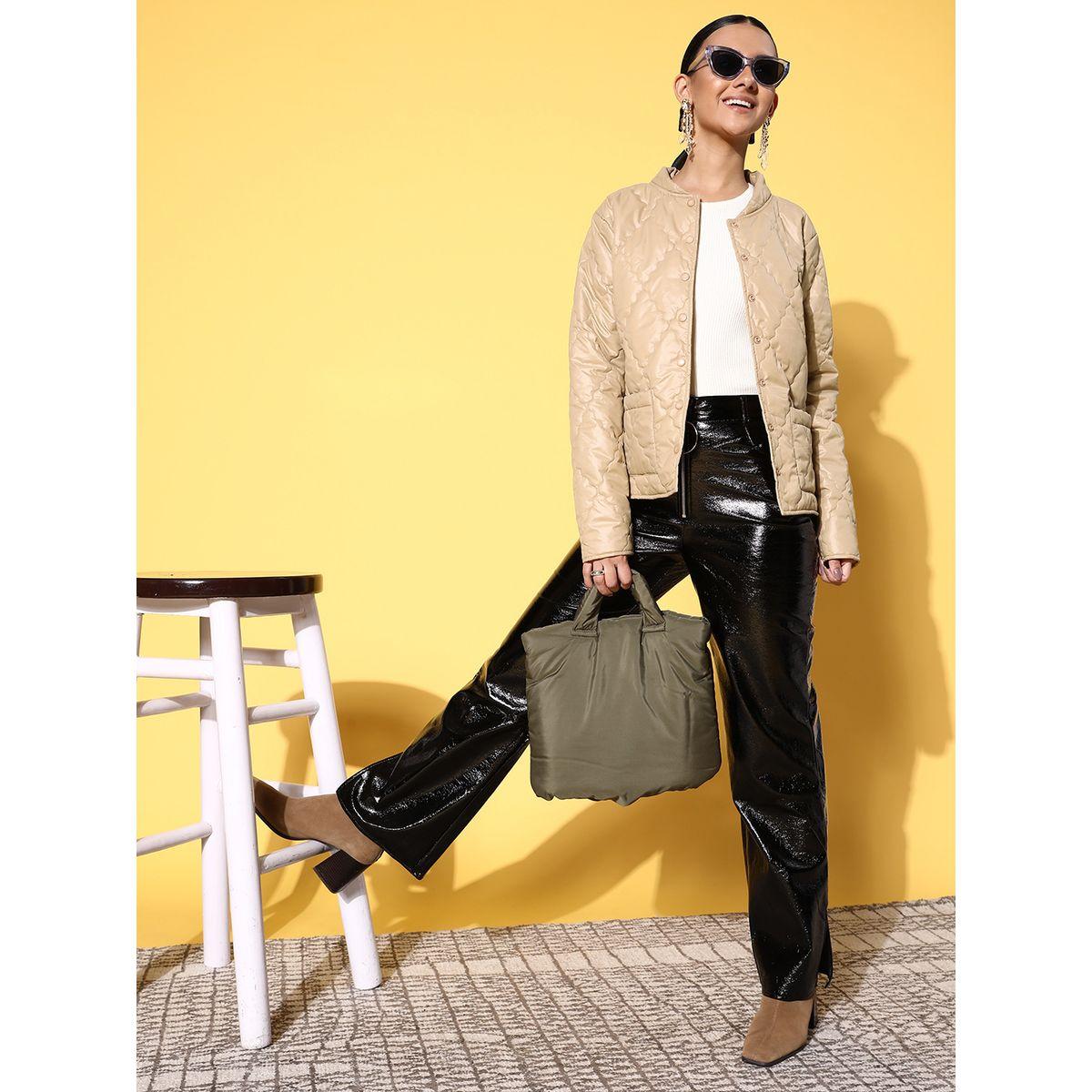 Patch Pockets Puffer Jacket with Buttons-women-winterwear-coatsandjackets-jackets-image-2