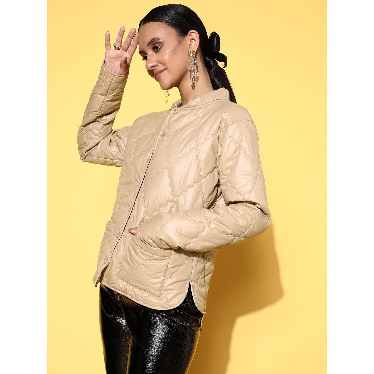 Patch Pockets Puffer Jacket with Buttons-women-winterwear-coatsandjackets-jackets-image-4
