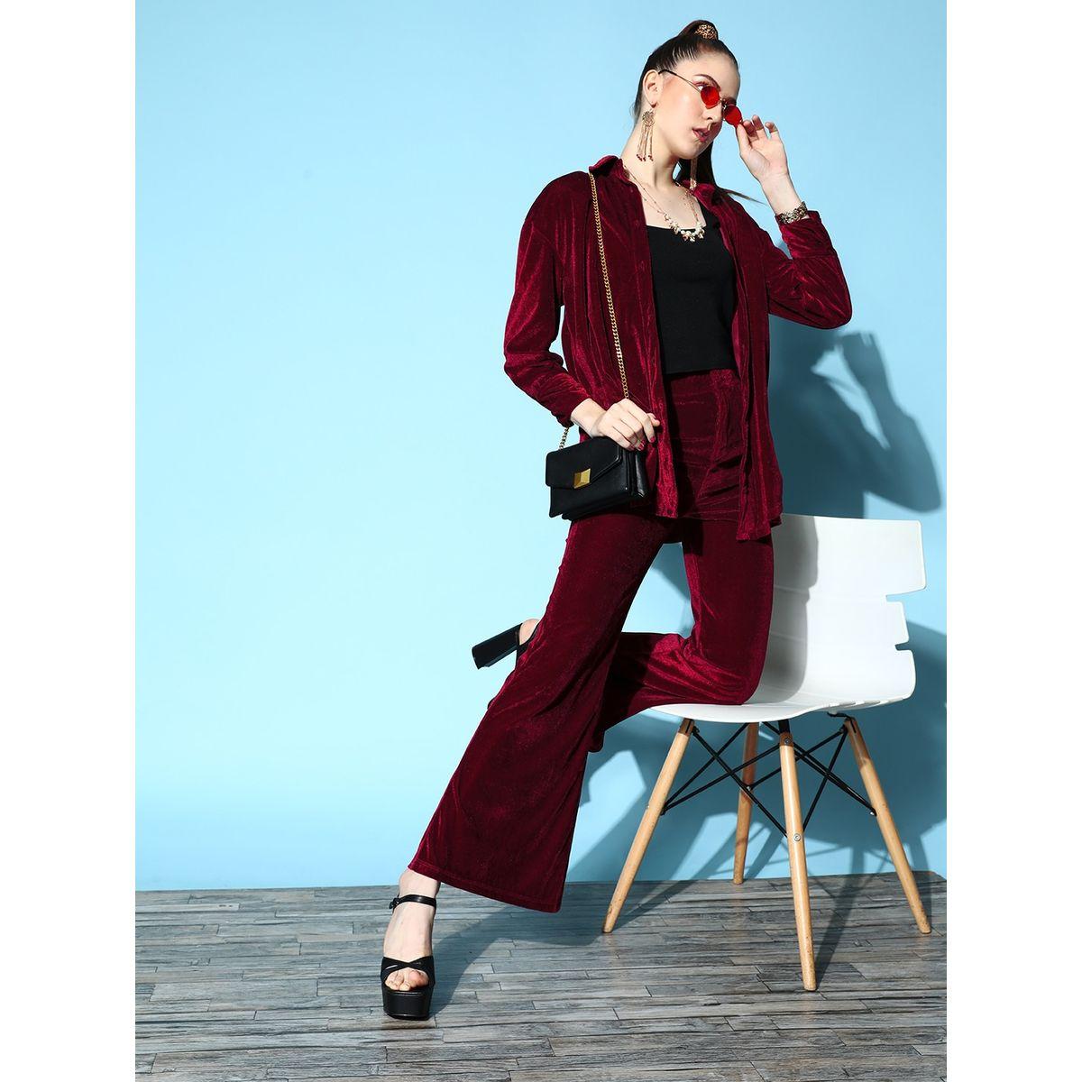 بنطال مخمل بحافة واسعة ساسافراس × ستايلي-women-clothing-bottoms-trousers-image-2