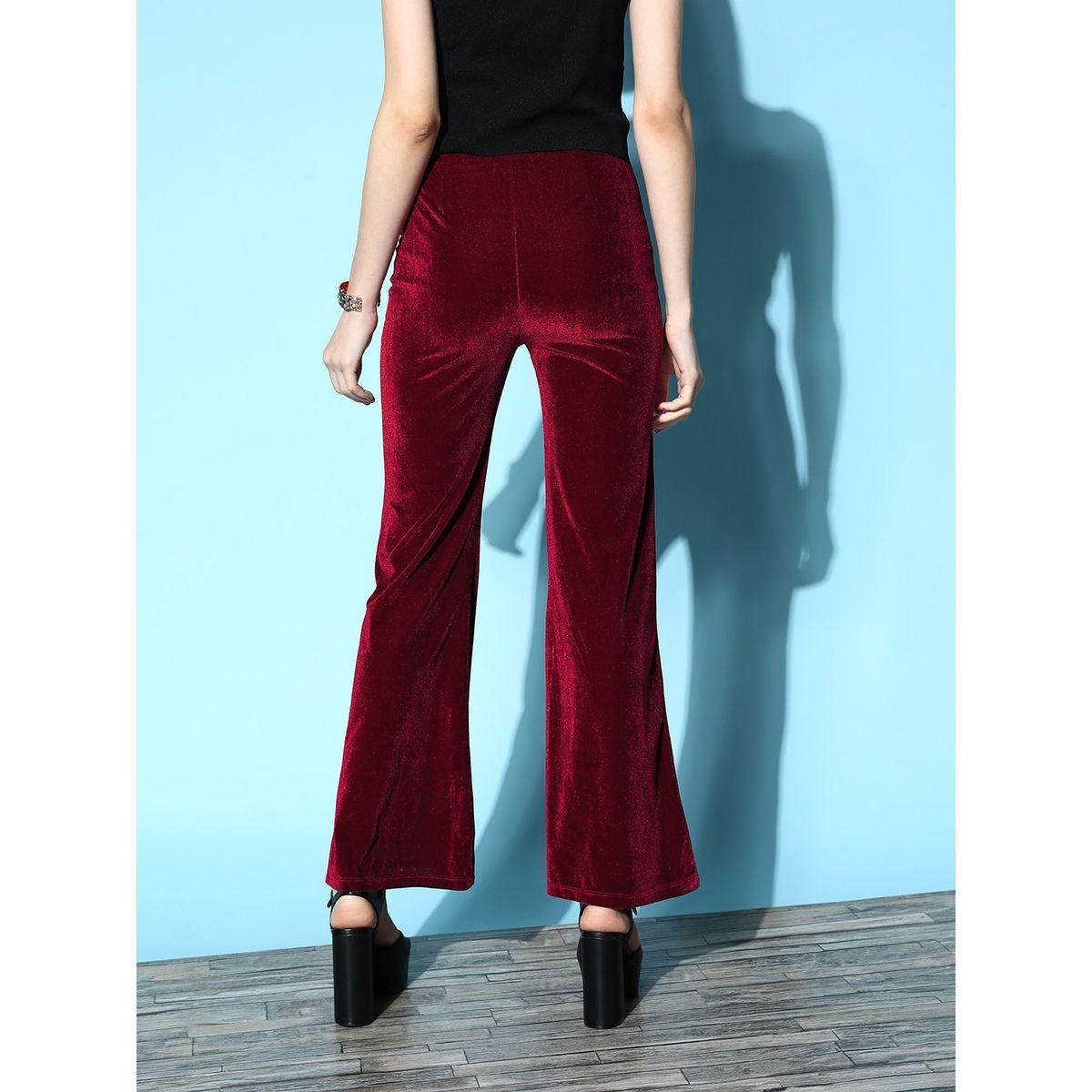 بنطال مخمل بحافة واسعة ساسافراس × ستايلي-women-clothing-bottoms-trousers-image-3