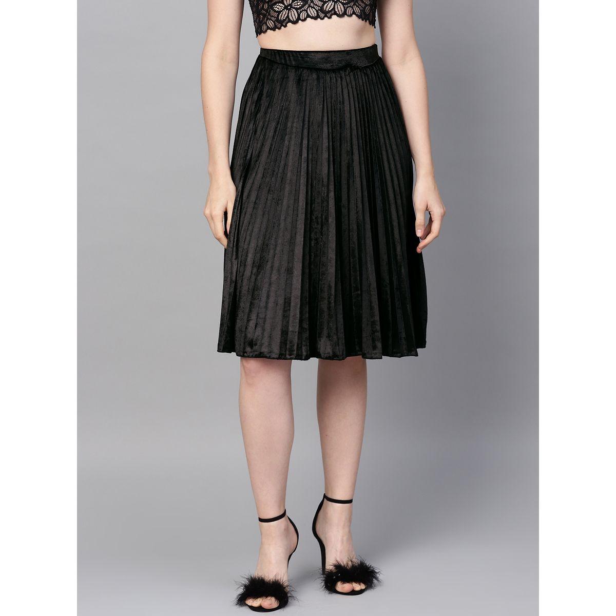 تنورة مخمل بطول الركبة-women-clothing-bottoms-skirts-image-1