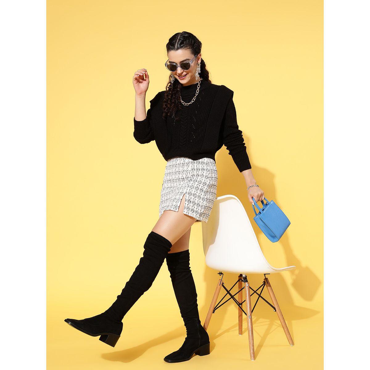Rib Frill Detail Loose Knit Sweater-women-winterwear-cardigansandjumpers-jumpers-image-2