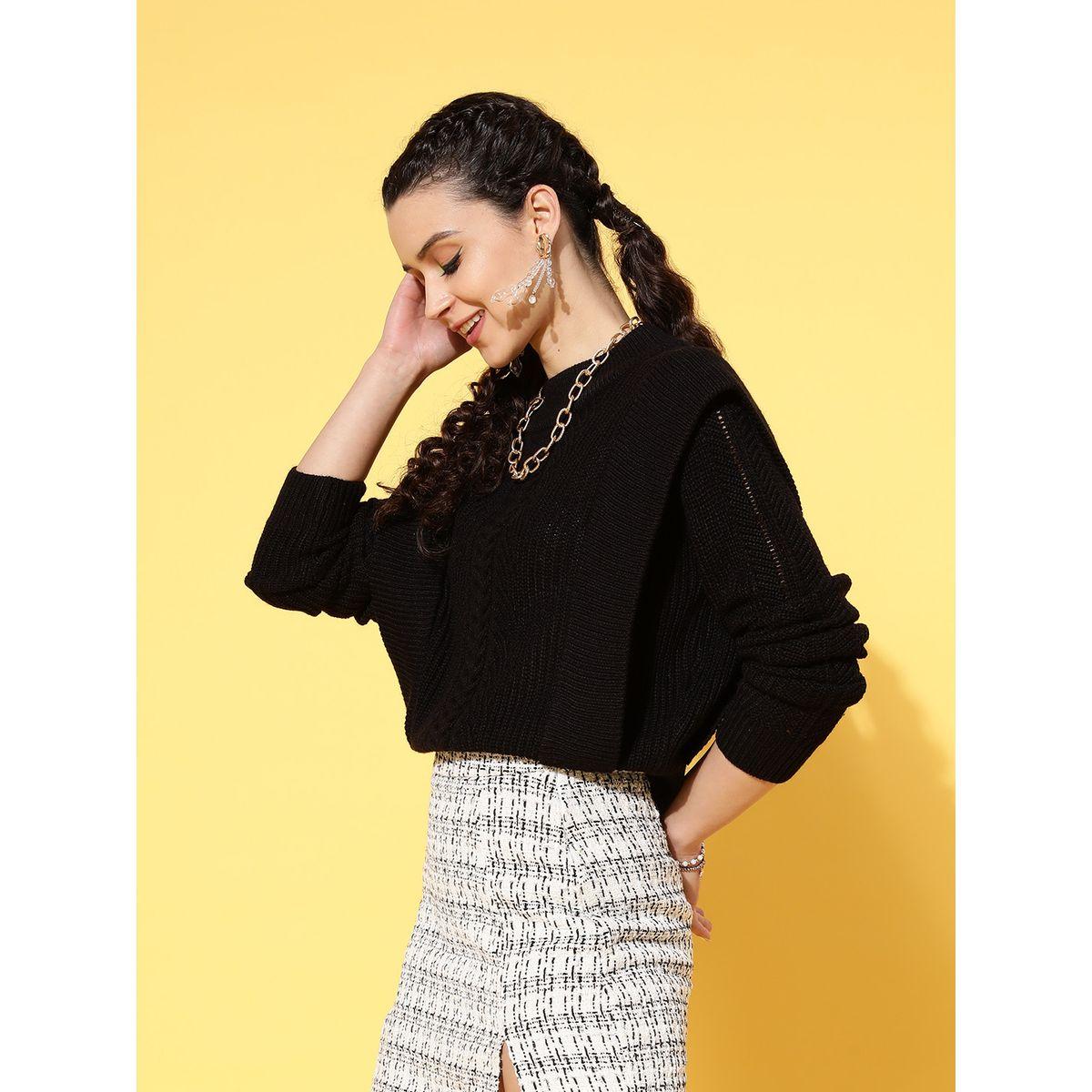 Rib Frill Detail Loose Knit Sweater-women-winterwear-cardigansandjumpers-jumpers-image-3