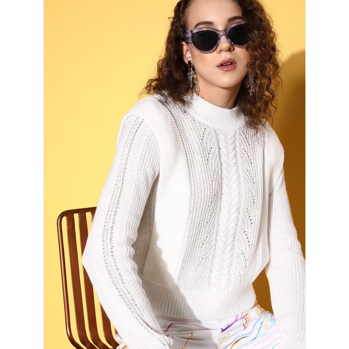 Rib Frill Detail Loose Knit Sweater-women-winterwear-cardigansandjumpers-jumpers-image-1