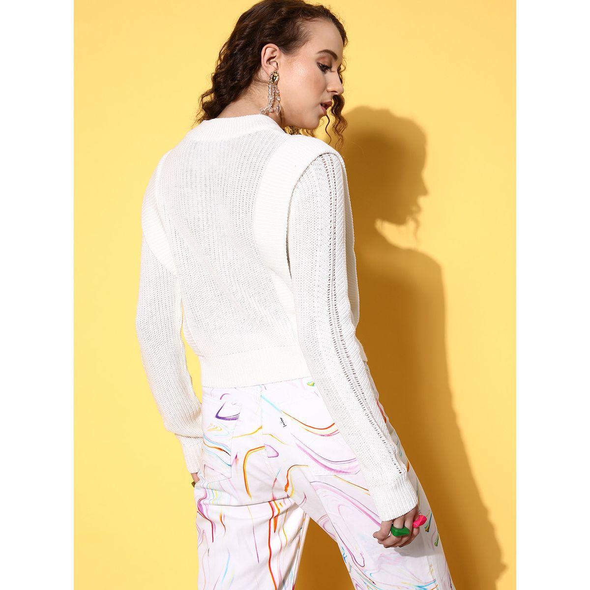 Rib Frill Detail Loose Knit Sweater-women-winterwear-cardigansandjumpers-jumpers-image-5
