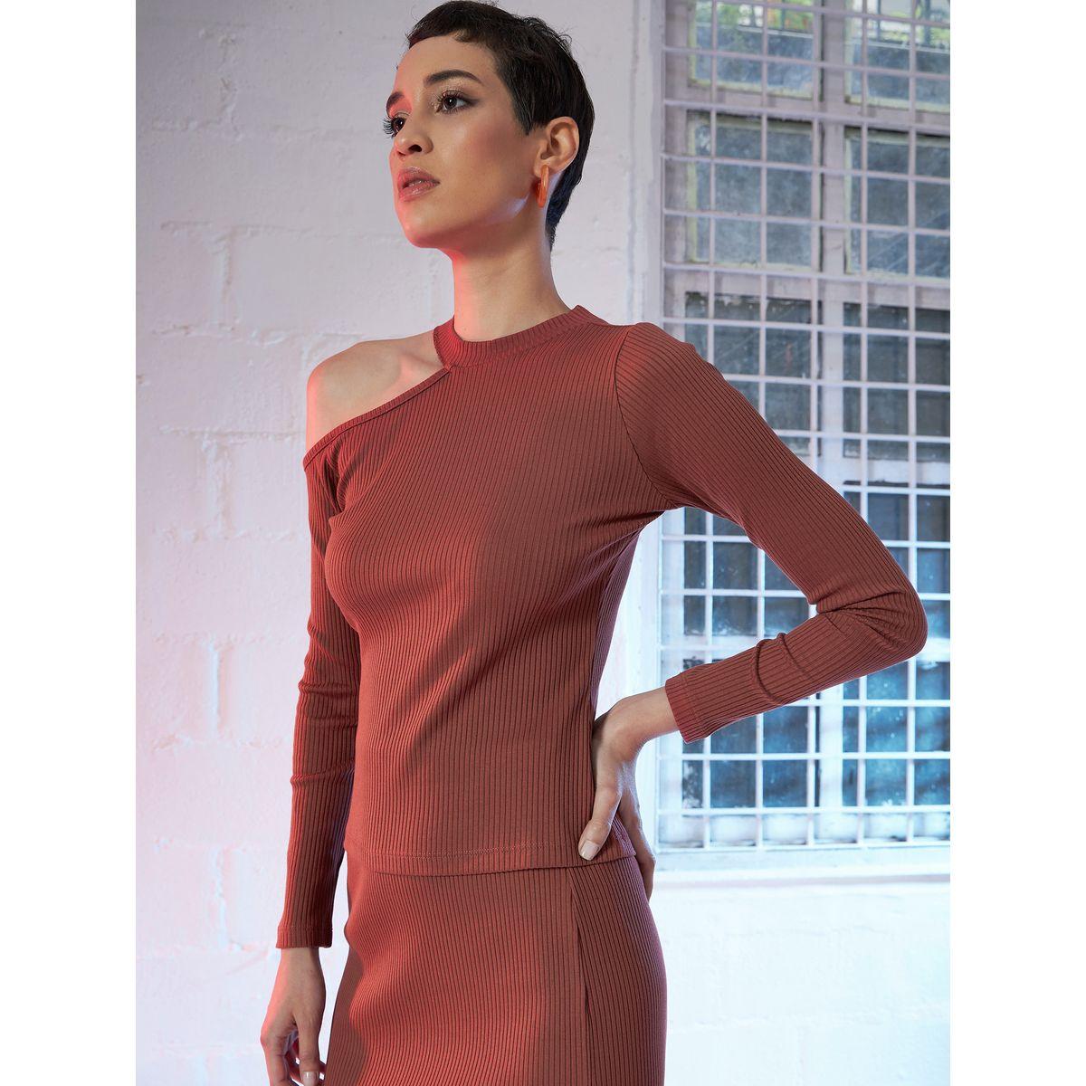 بلوزة محبوكة بياقة عالية ساسافراس × ستايلي-women-clothing-shirtsandblouses-blouses-image-3