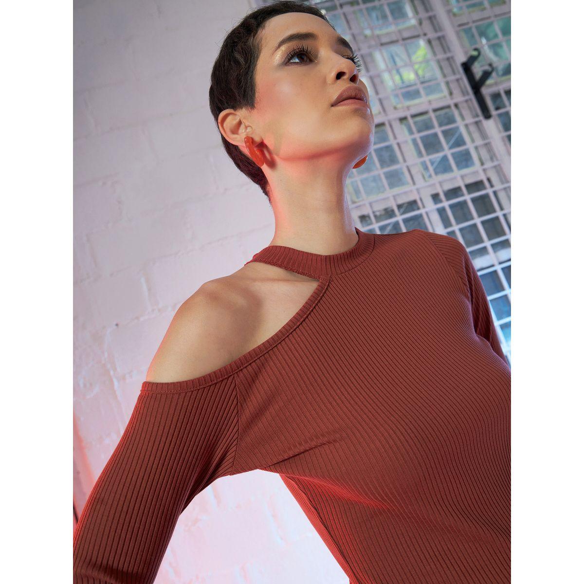 بلوزة محبوكة بياقة عالية ساسافراس × ستايلي-women-clothing-shirtsandblouses-blouses-image-4