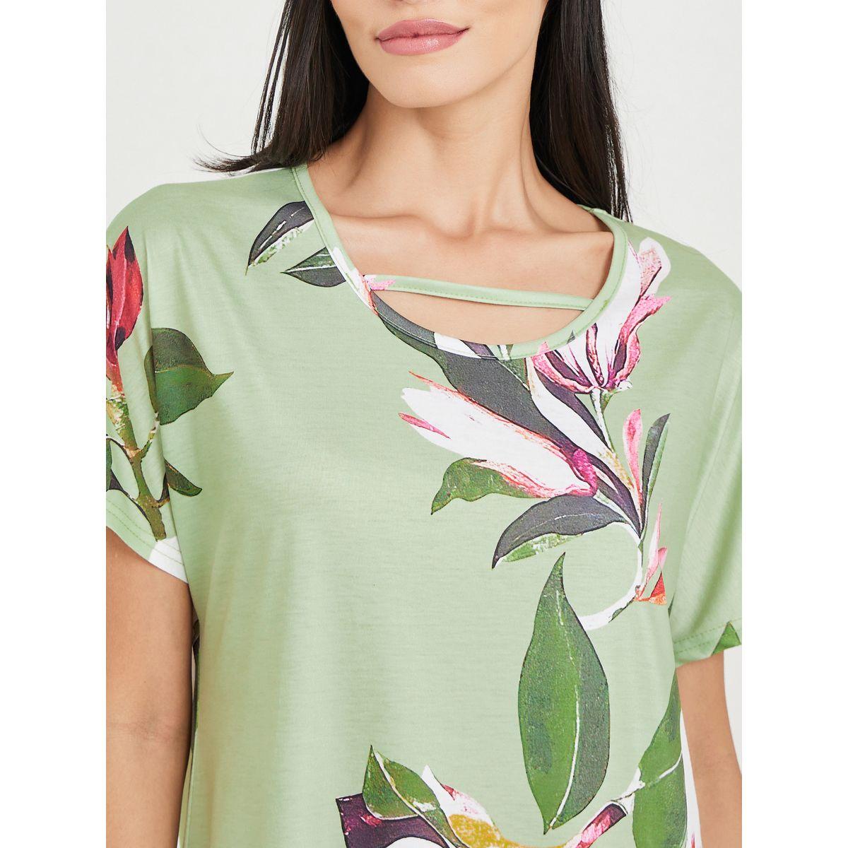 Styli Unwind Floral AOP Knee Length Sleep Dress-women-clothing-nightwear-nighties-image-3