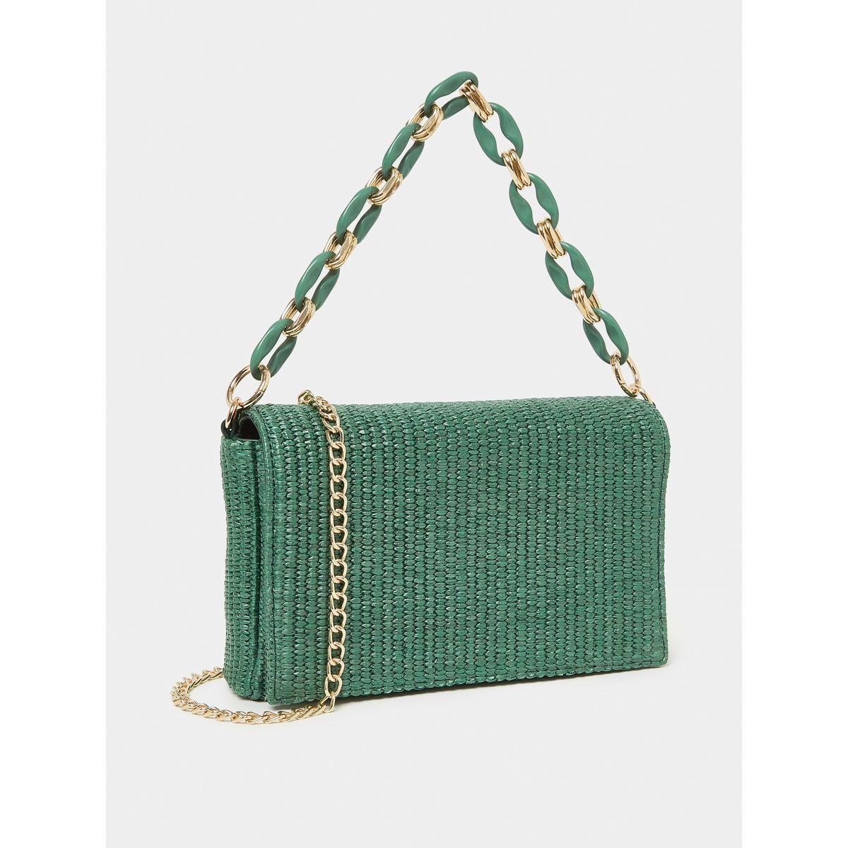 Styli Straw Chain Link Clutch Bag-women-bagsandwallets-handbags-image-1