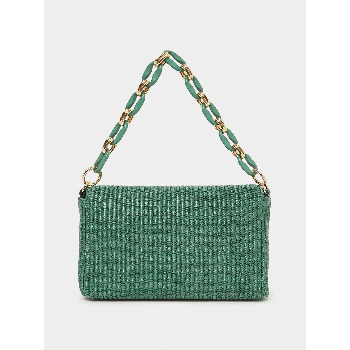 Styli Straw Chain Link Clutch Bag-women-bagsandwallets-handbags-image-3