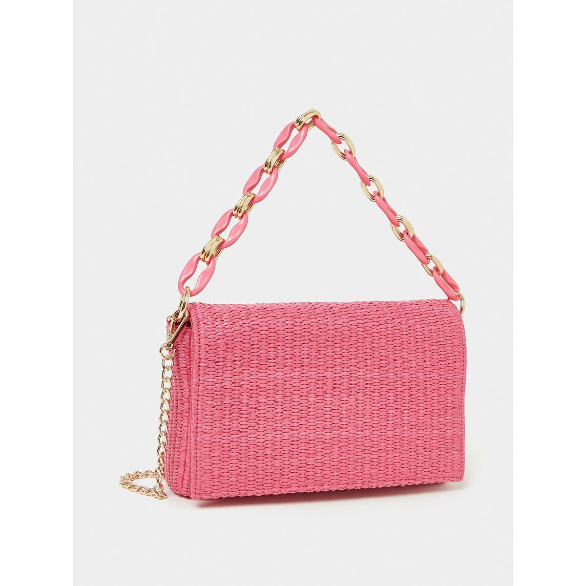 Styli Straw Chain Link Clutch Bag-women-bagsandwallets-handbags-image-1