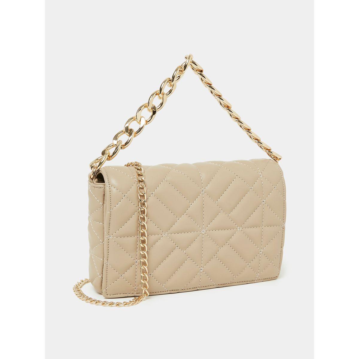 Styli Quilted Clutch Bag with Chain Strap-women-bagsandwallets-handbags-image-1