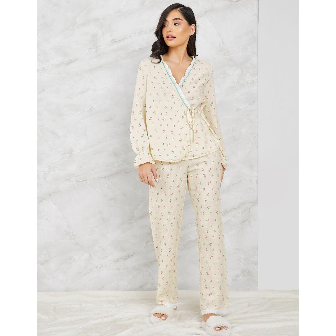 طقم بيجاما من ( بنطال + بلوزة )-women-clothing-nightwear-pyjamas-longsets-image-1