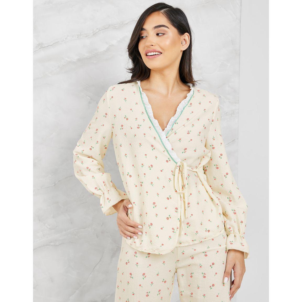 طقم بيجاما من ( بنطال + بلوزة )-women-clothing-nightwear-pyjamas-longsets-image-2