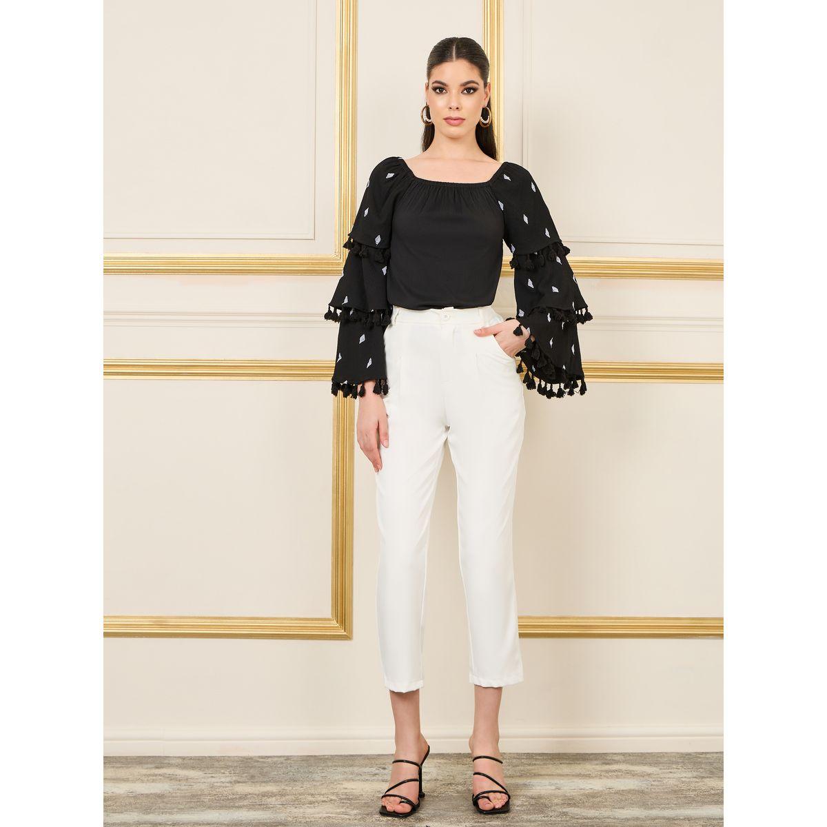 Styli Limited Embroidered LayerTassel Detail Sleeves Regular Fit Blouse-women-clothing-shirtsandblouses-blouses-image-3