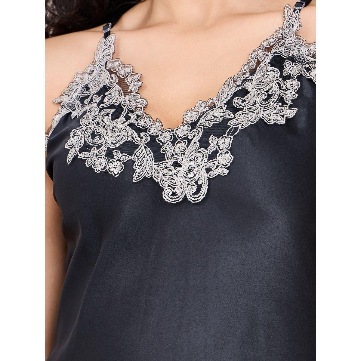 Styli Unwind Pack of 2 - Embroidered Trim Maxi Slip Dress & Robe-women-clothing-nightwear-robes-image-10