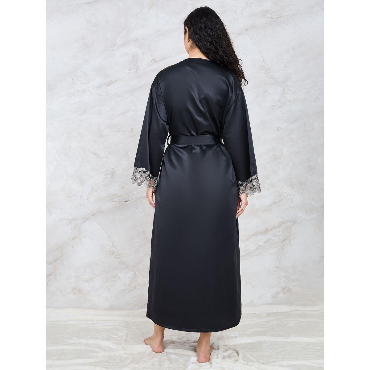 Styli Unwind Pack of 2 - Embroidered Trim Maxi Slip Dress & Robe-women-clothing-nightwear-robes-image-6