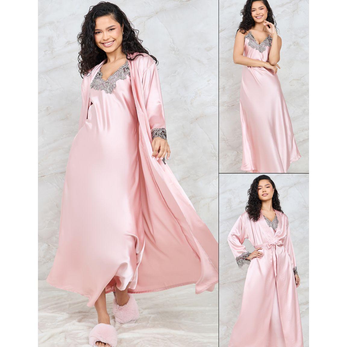 مجموعة من ( روب + قميص نوم )-women-clothing-nightwear-robes-image-1