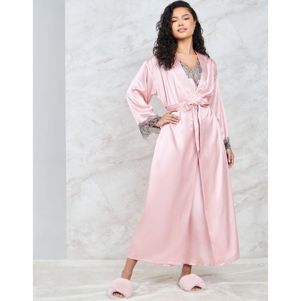 Styli Unwind Pack of 2 - Embroidered Trim Maxi Slip Dress & Robe-women-clothing-nightwear-robes-image-2