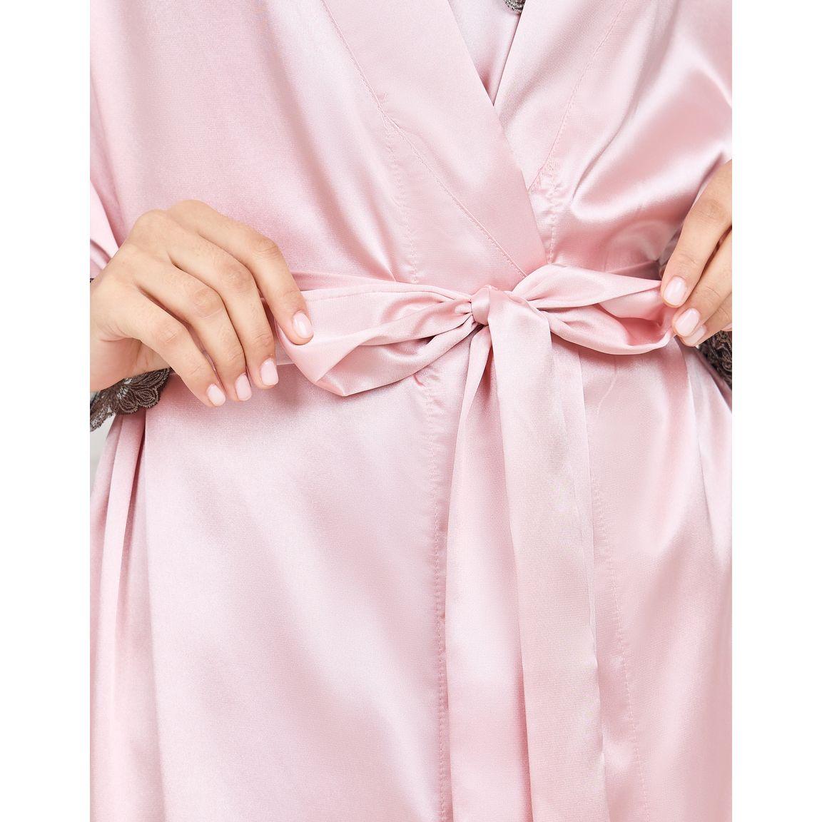 Styli Unwind Pack of 2 - Embroidered Trim Maxi Slip Dress & Robe-women-clothing-nightwear-robes-image-4