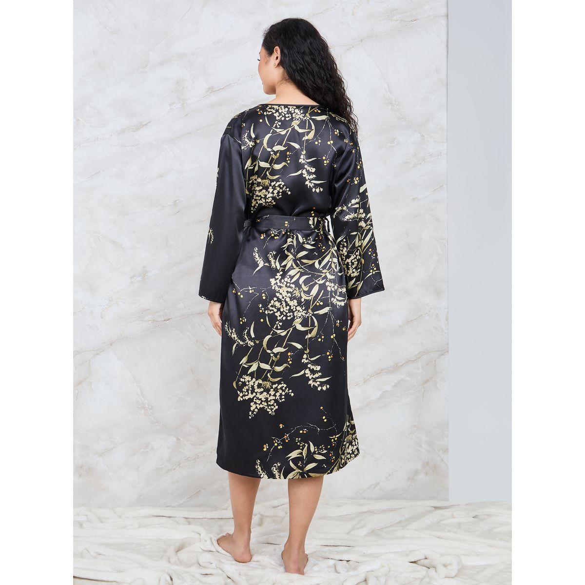 Styli Unwind Pack of 4 - Satin Floral Cami, Slipdress, Robe & Shorts-women-clothing-nightwear-pyjamas-shortsets-image-12