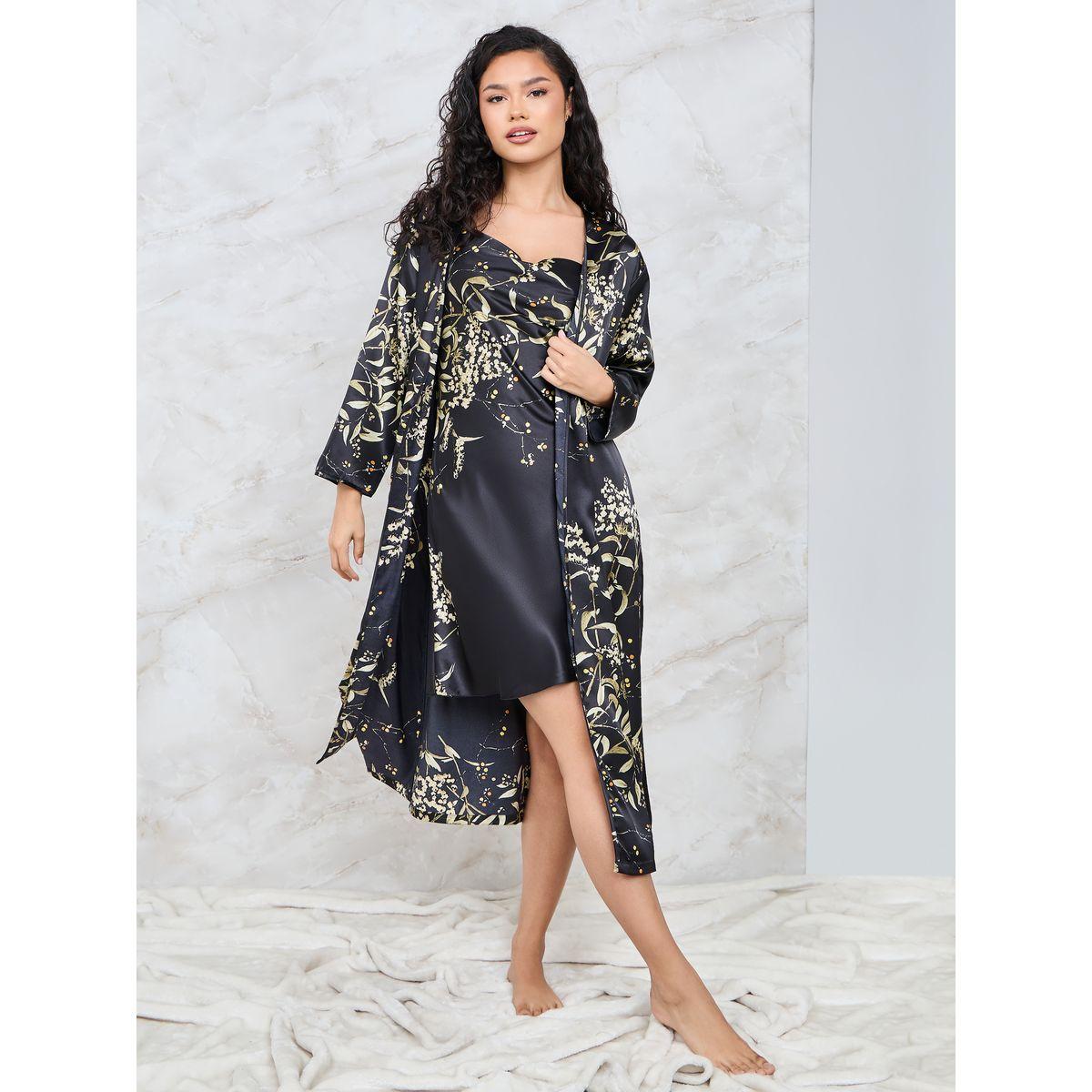 مجموعة من 4 ( شورت، روب، قميص نوم، كامي )-women-clothing-nightwear-pyjamas-shortsets-image-13