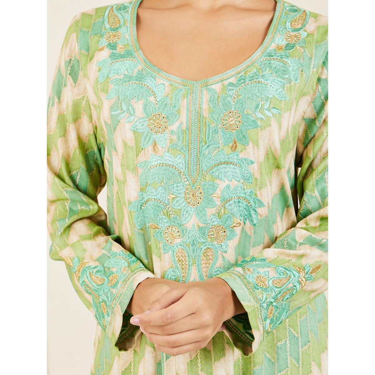 Styli Embroidered Colorblock Jalabiya-women-arabicclothing-jalabiyas-image-3