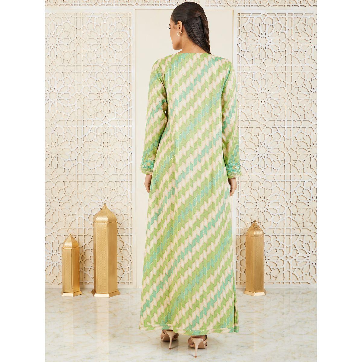 Styli Embroidered Colorblock Jalabiya-women-arabicclothing-jalabiyas-image-4