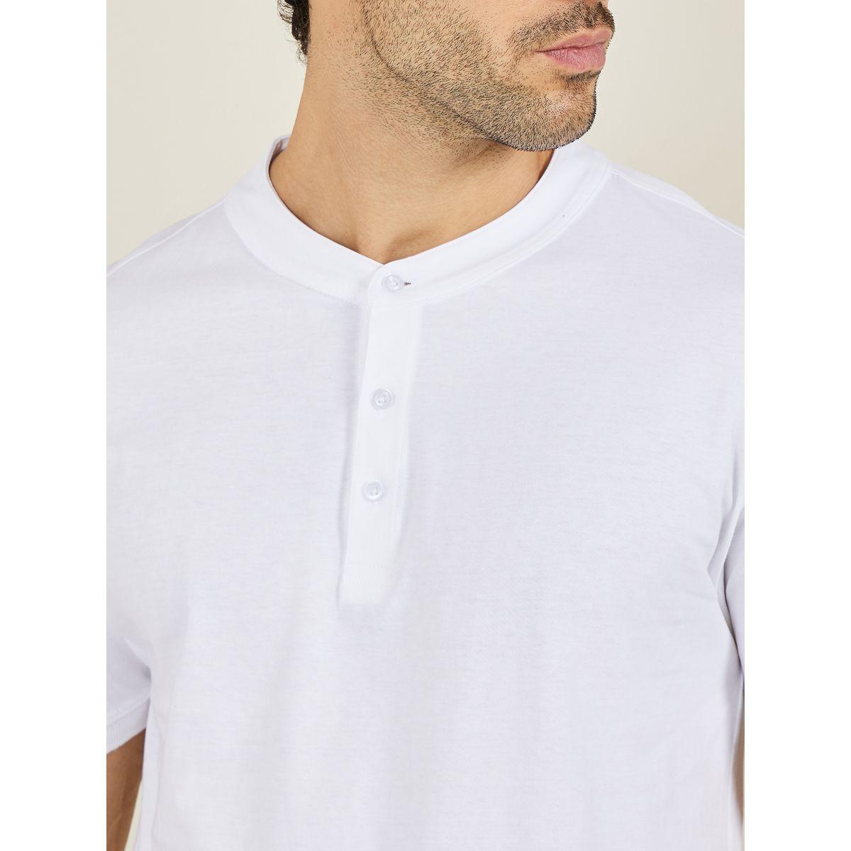 تيشيرت قطن سادة مع ياقة بأزرار-men-clothing-tshirtsandpolos-tshirts-image-3