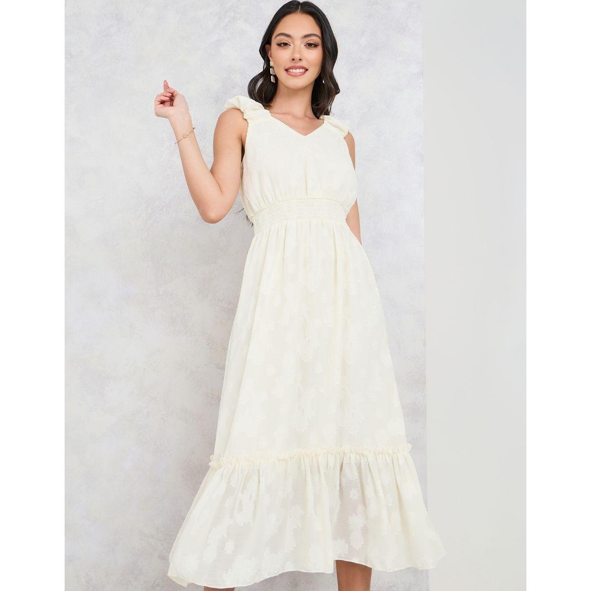 فستان ميدي بلا اكمام بتفاصيل مزمومة-women-clothing-dresses-image-1