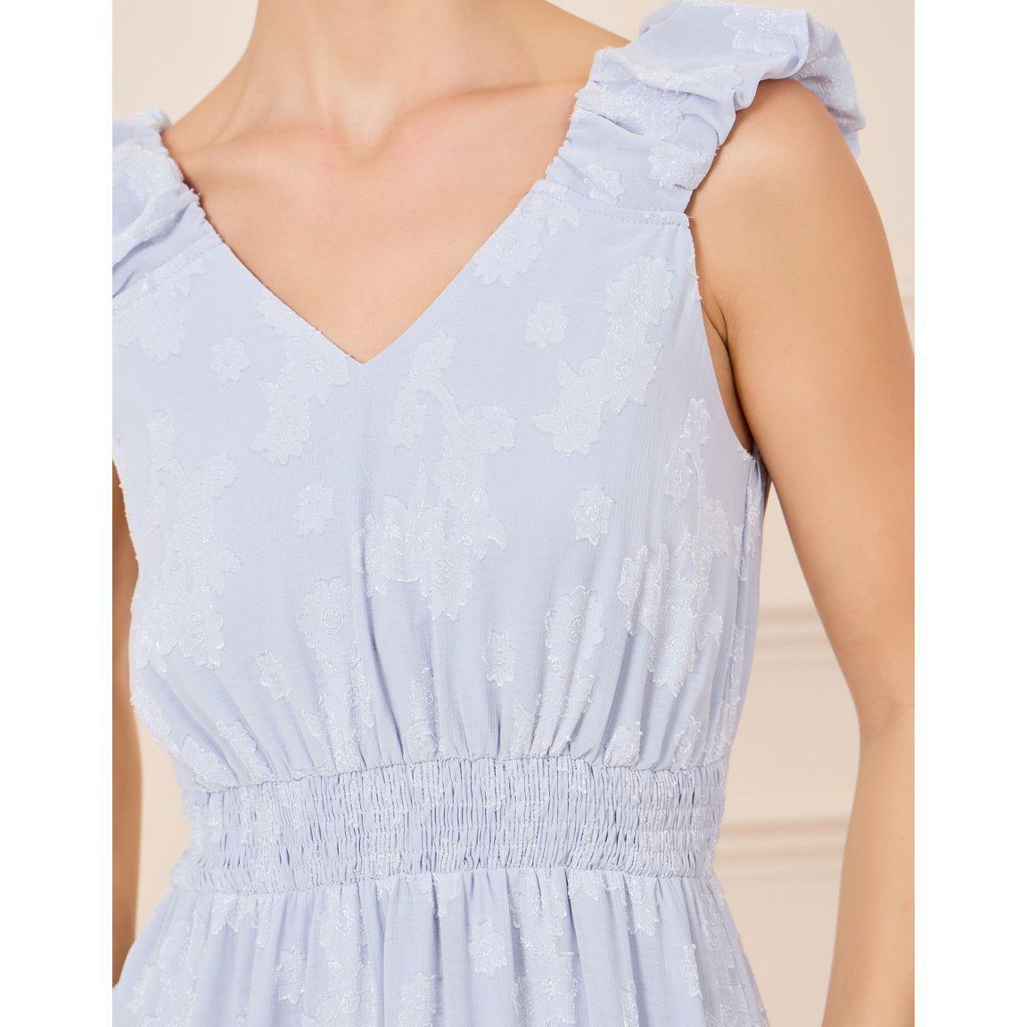 فستان ميدي بتفاصيل مزمومة وكشكش-women-clothing-dresses-image-3