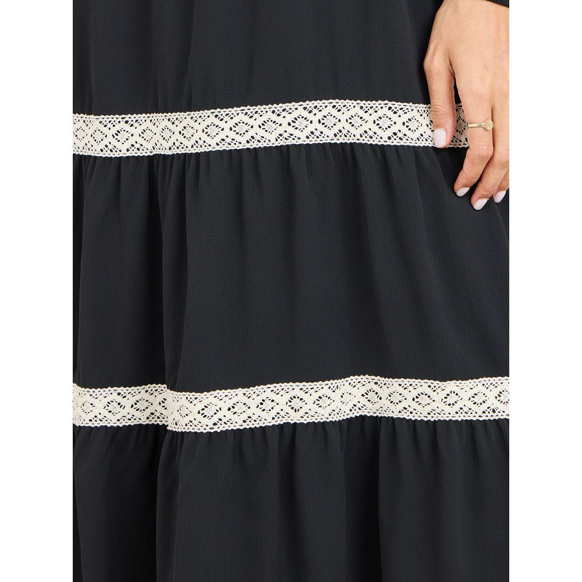 فستان ميدي بكسرات وتفاصيل دانتيل-women-clothing-dresses-image-3