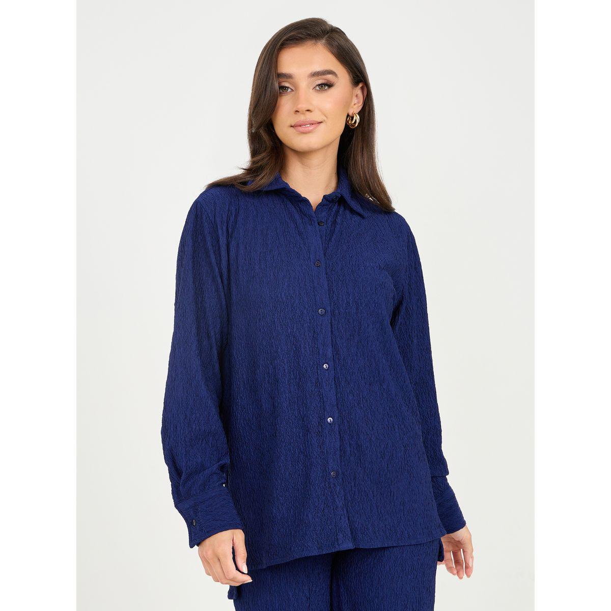 Styli Textured Regular Fit Shirt and Straight Leg Pant Set-women-clothing-coordsets-image-3