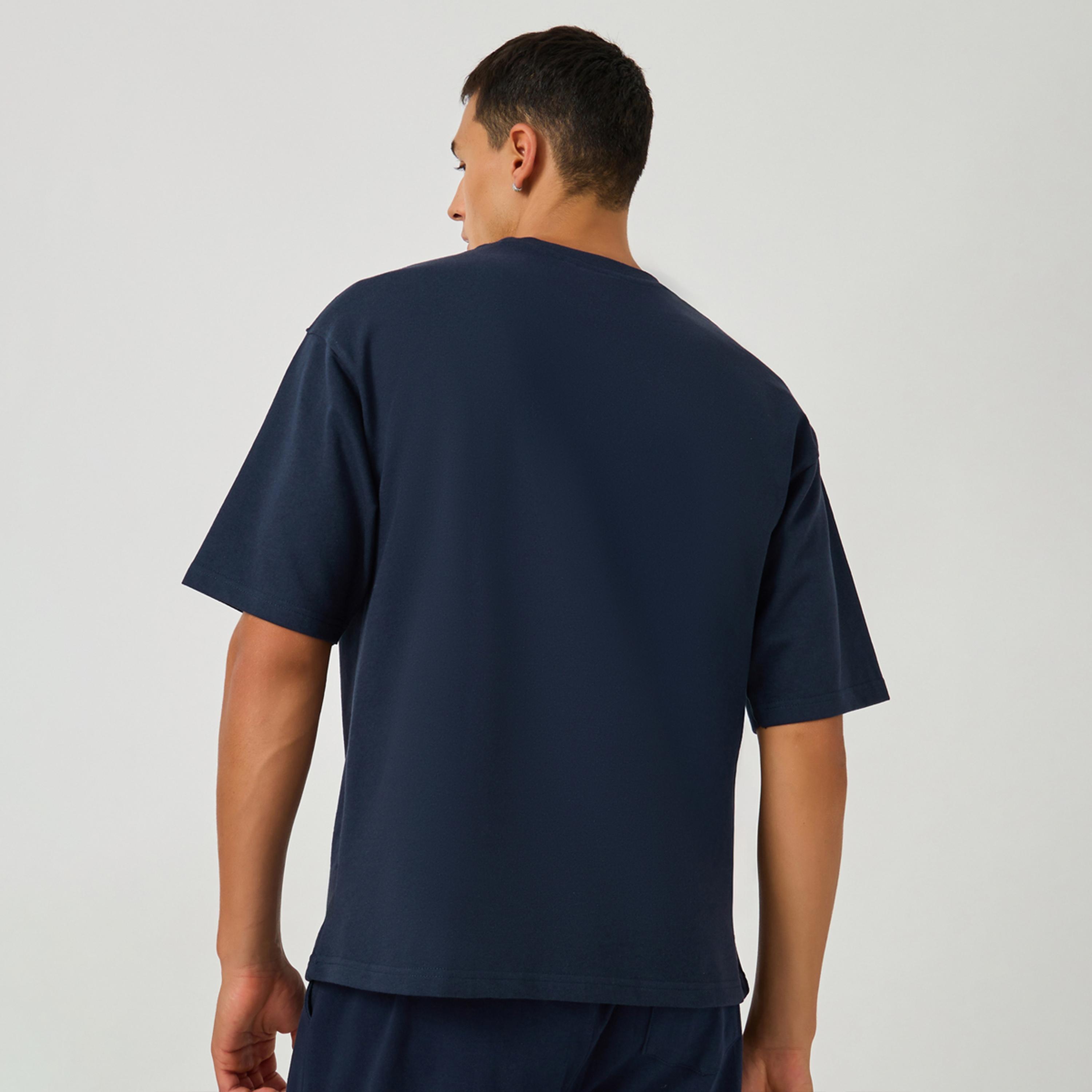Styli Oversized Panel Detail Terry T-Shirt-men-clothing-tshirtsandpolos-tshirts-image-4