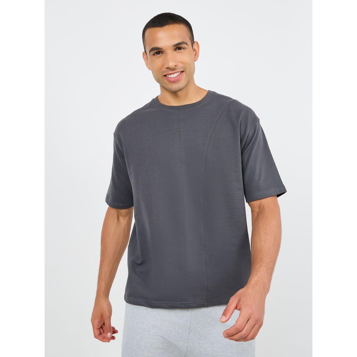 Styli Oversized Panel Detail Terry T-shirt-men-clothing-tshirtsandpolos-tshirts-image-1