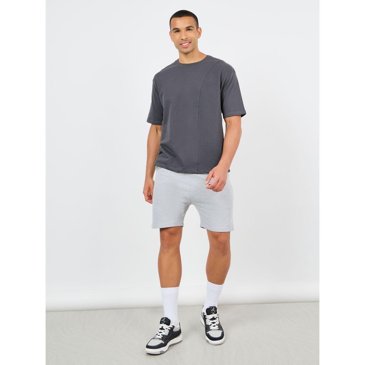 Styli Oversized Panel Detail Terry T-shirt-men-clothing-tshirtsandpolos-tshirts-image-2