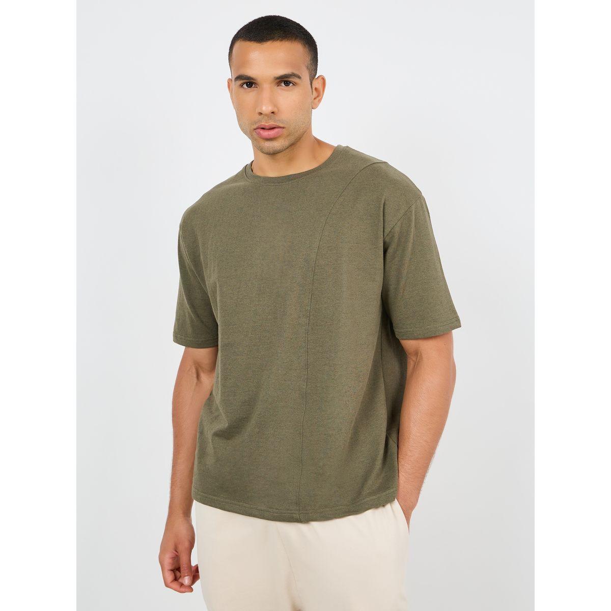 Styli Oversized Panel Detail Terry T-shirt-men-clothing-tshirtsandpolos-tshirts-image-1