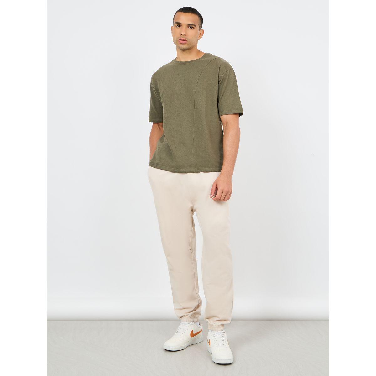 Styli Oversized Panel Detail Terry T-shirt-men-clothing-tshirtsandpolos-tshirts-image-2