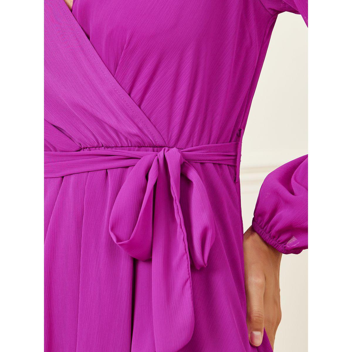 Styli Layered A-Line Wrap Midi Dress with Self Tie Belt-women-clothing-dresses-image-3