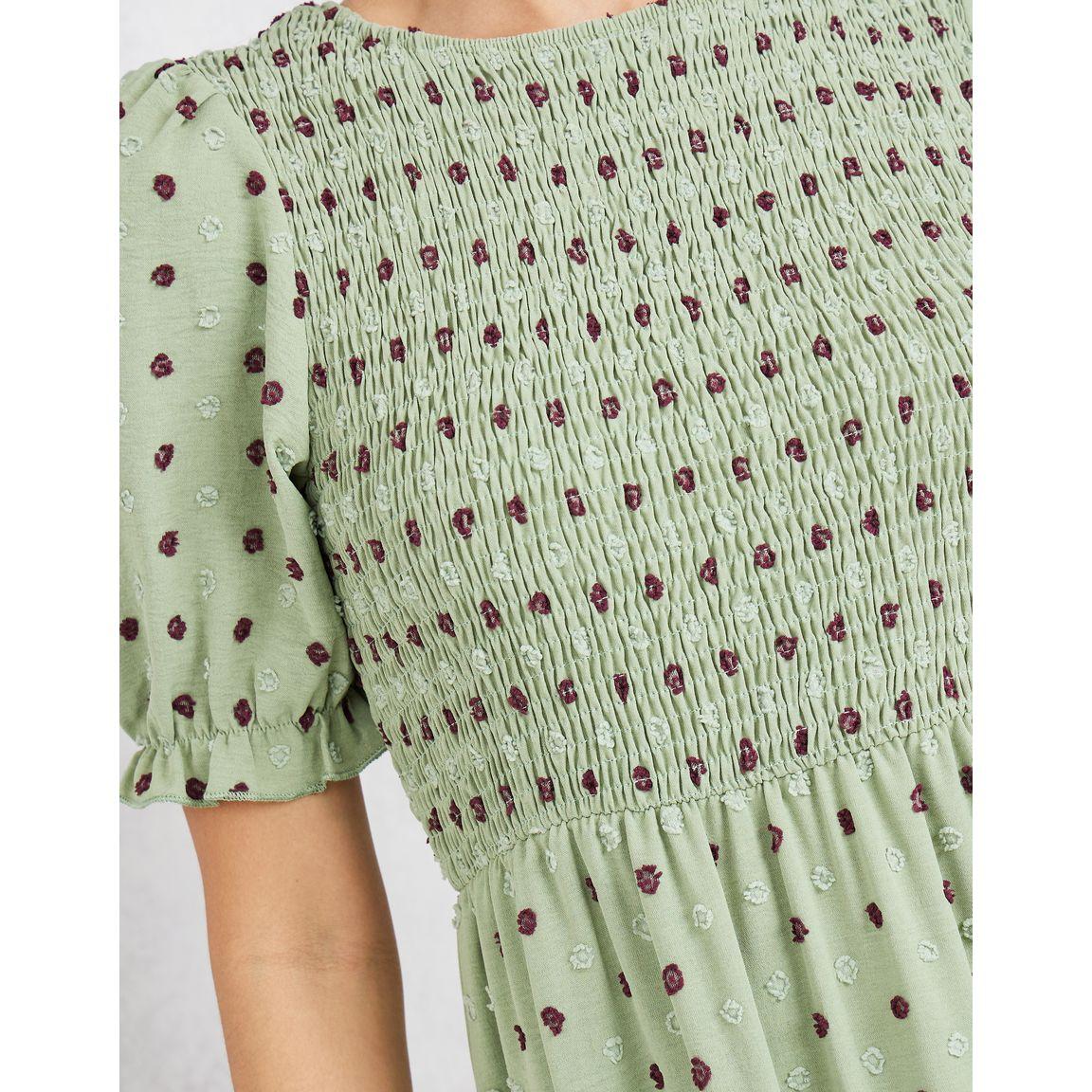 فستان ميدي مطبع بنقاط بولكا-women-clothing-dresses-image-3
