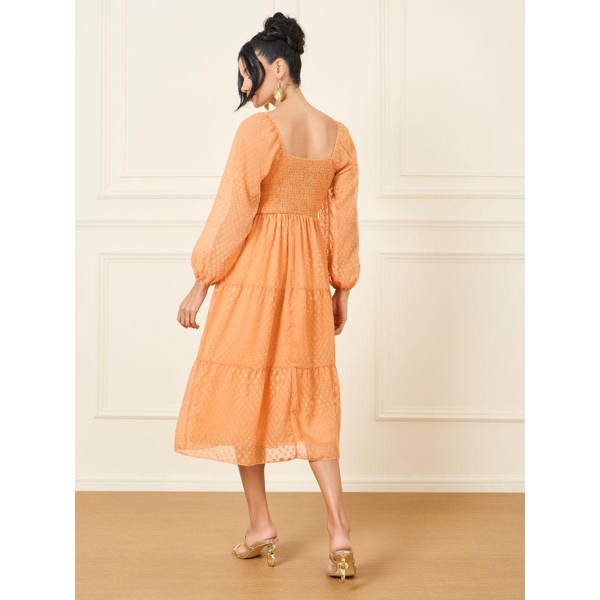 Styli Dobby Texture Tiered Midi Dress-women-clothing-dresses-image-4