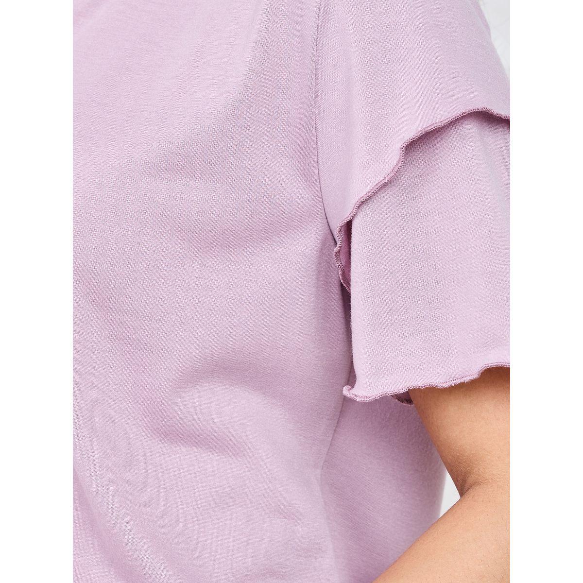 Styli Unwind Layer Ruffle Sleeve T-Shirt & Floral Print Pyjama Set-women-clothing-nightwear-pyjamas-longsets-image-3