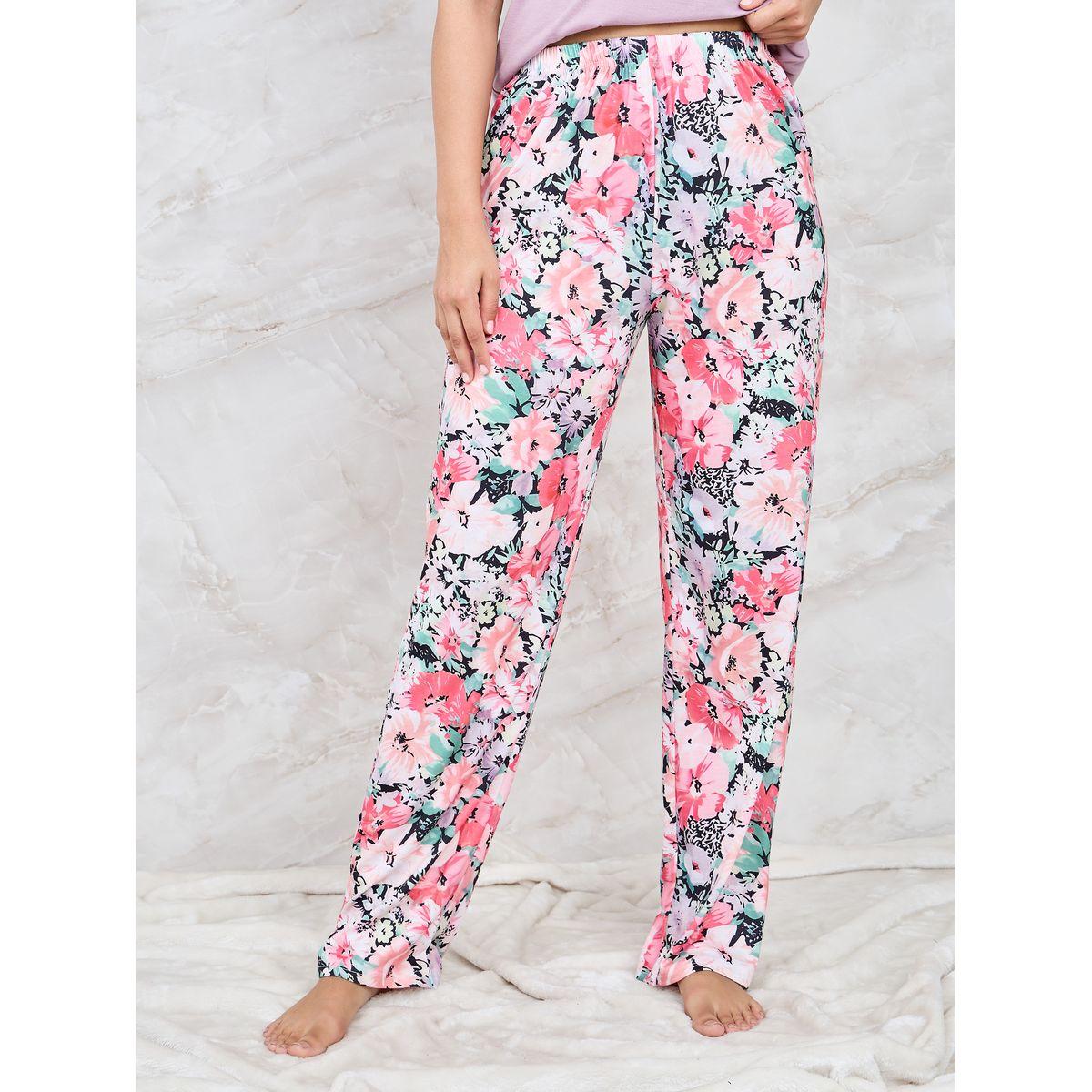 Styli Unwind Layer Ruffle Sleeve T-Shirt & Floral Print Pyjama Set-women-clothing-nightwear-pyjamas-longsets-image-6